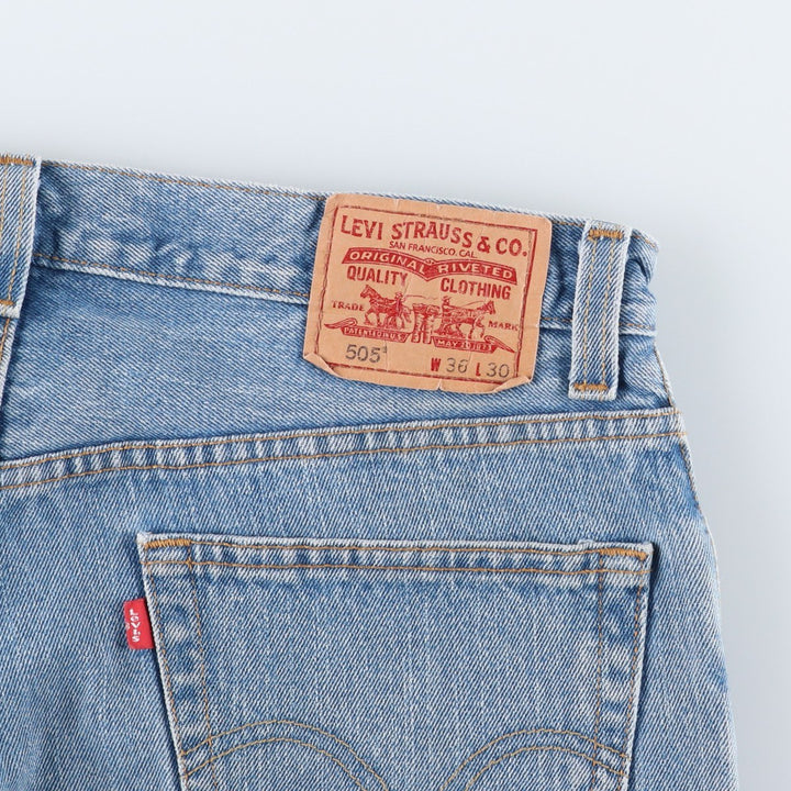 Levi's 505 REGULAR FIT tapered denim pants for men, size w36 cotton Blue type light blue Vintage Second Hand