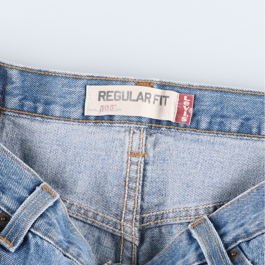 Levi's 505 REGULAR FIT tapered denim pants for men, size w36 cotton Blue type light blue Vintage Second Hand