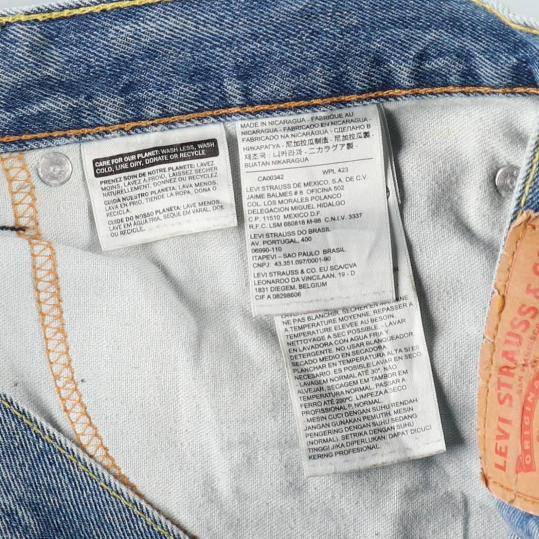 Levi's tapered denim pants, men's size W37 (approx.) cotton blue type Vintage Second Hand