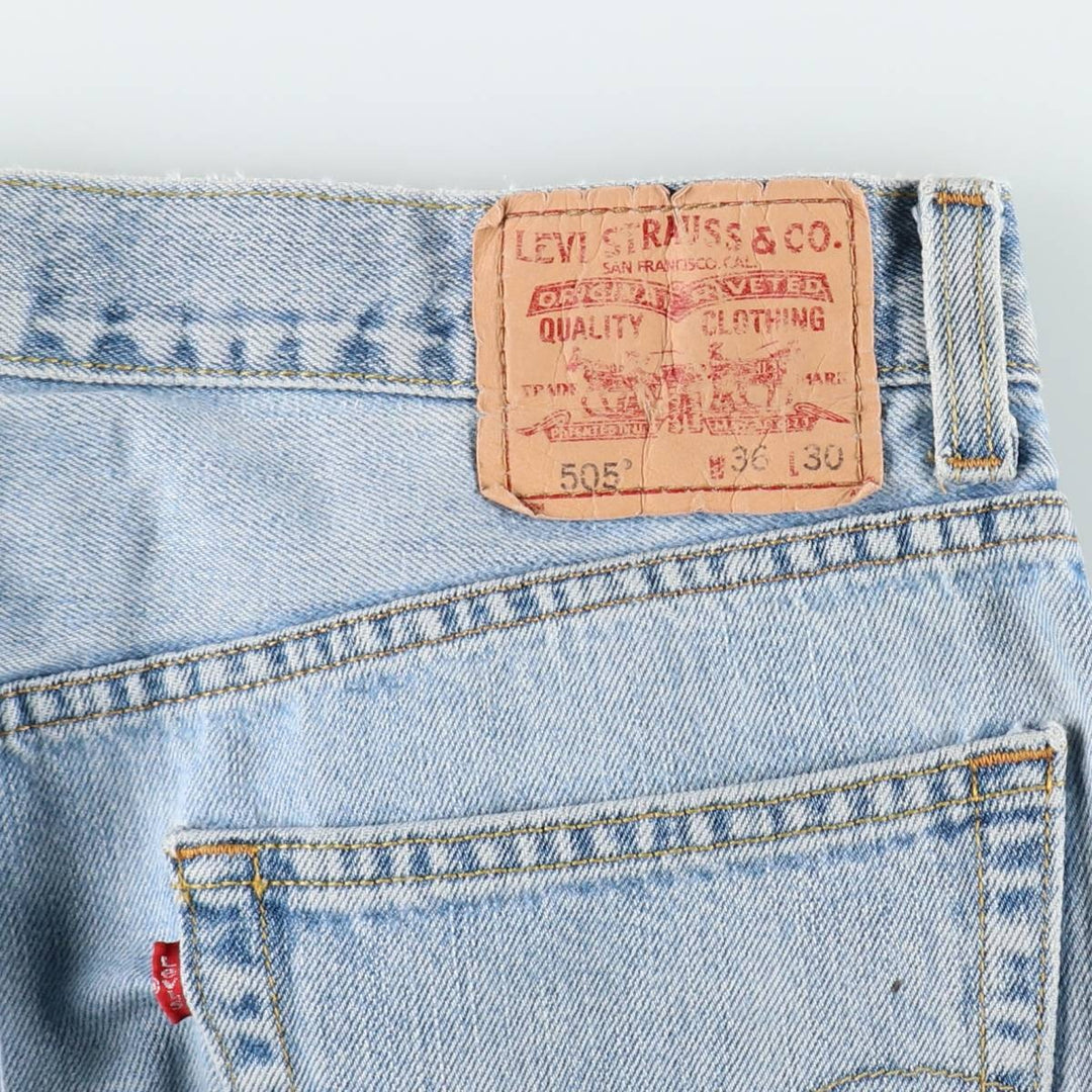 Levi's 505 REGULAR FIT tapered denim pants for men, size w35 cotton blue type Vintage Second Hand