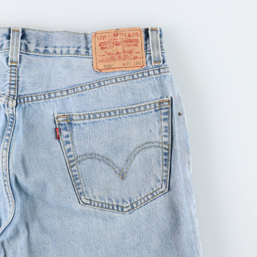 Levi's 505 REGULAR FIT tapered denim pants for men, size w35 cotton blue type Vintage Second Hand