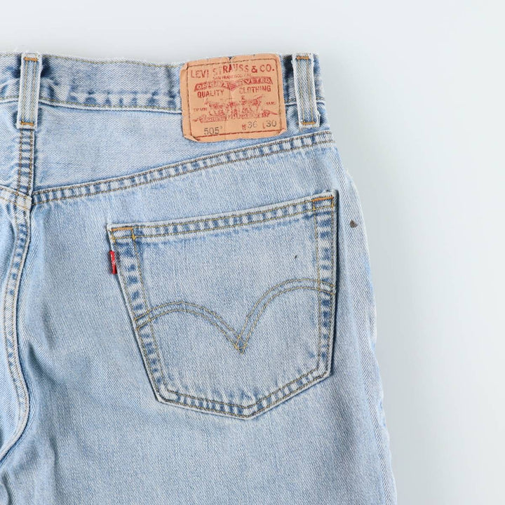 Levi's 505 REGULAR FIT tapered denim pants for men, size w35 cotton blue type Vintage Second Hand