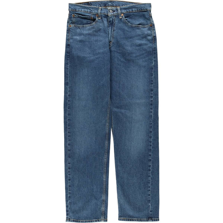 Levi's 505 tapered denim pants for men, size W34 cotton blue type Vintage Second Hand