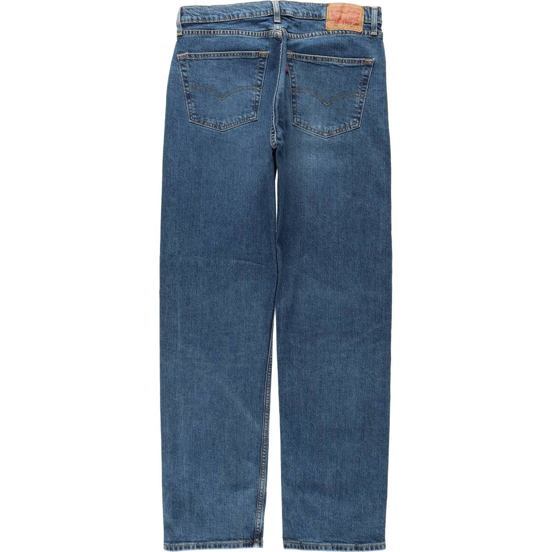 Levi's 505 tapered denim pants for men, size W34 cotton blue type Vintage Second Hand