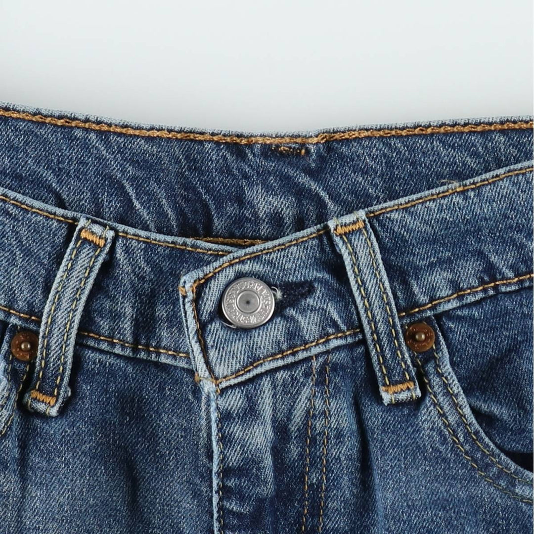 Levi's 505 tapered denim pants for men, size W34 cotton blue type Vintage Second Hand