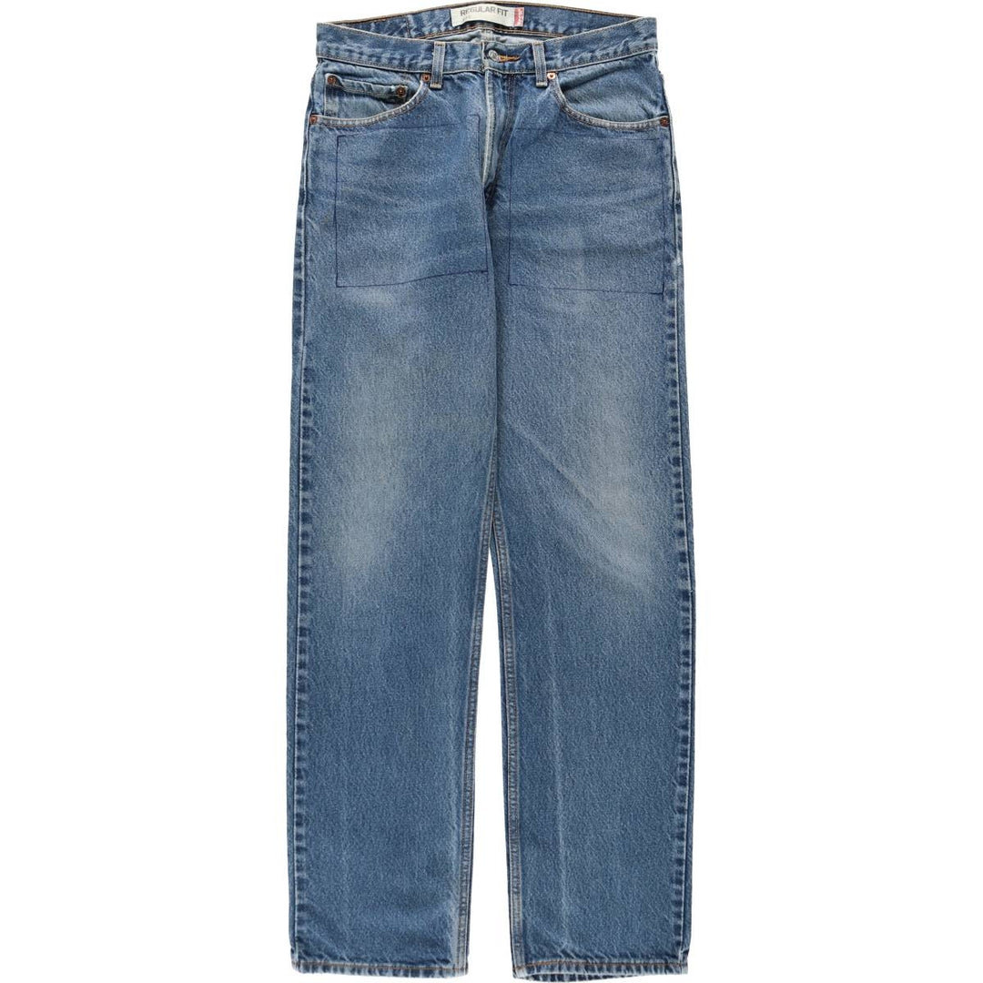 Levi's 505 REGULAR FIT tapered denim pants for men, size w32 cotton blue type Vintage Second Hand