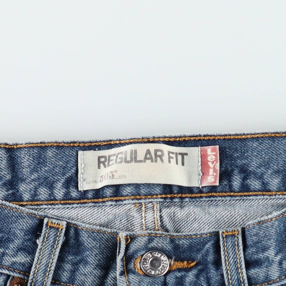 Levi's 505 REGULAR FIT tapered denim pants for men, size w32 cotton blue type Vintage Second Hand