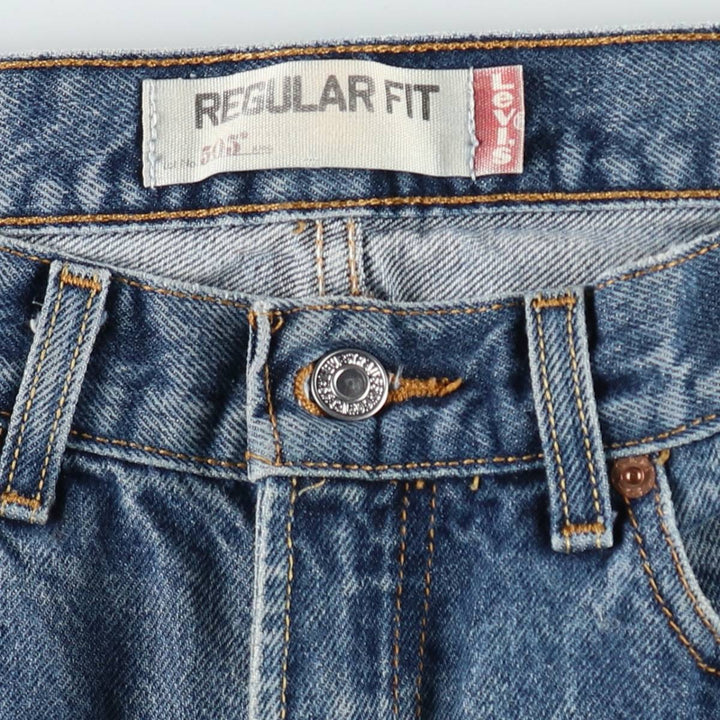 Levi's 505 REGULAR FIT tapered denim pants for men, size w32 cotton blue type Vintage Second Hand
