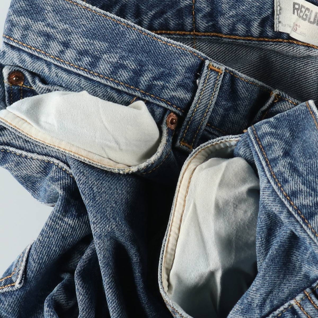 Levi's 505 REGULAR FIT tapered denim pants for men, size w32 cotton blue type Vintage Second Hand