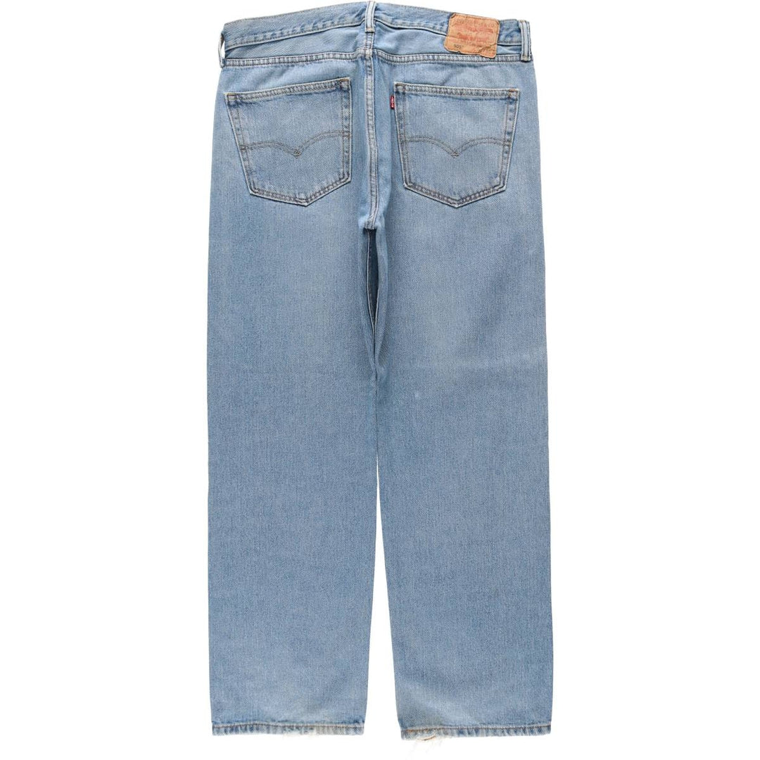 Levi's 505 tapered denim pants for men, size w36 unclear blue type Vintage Second Hand
