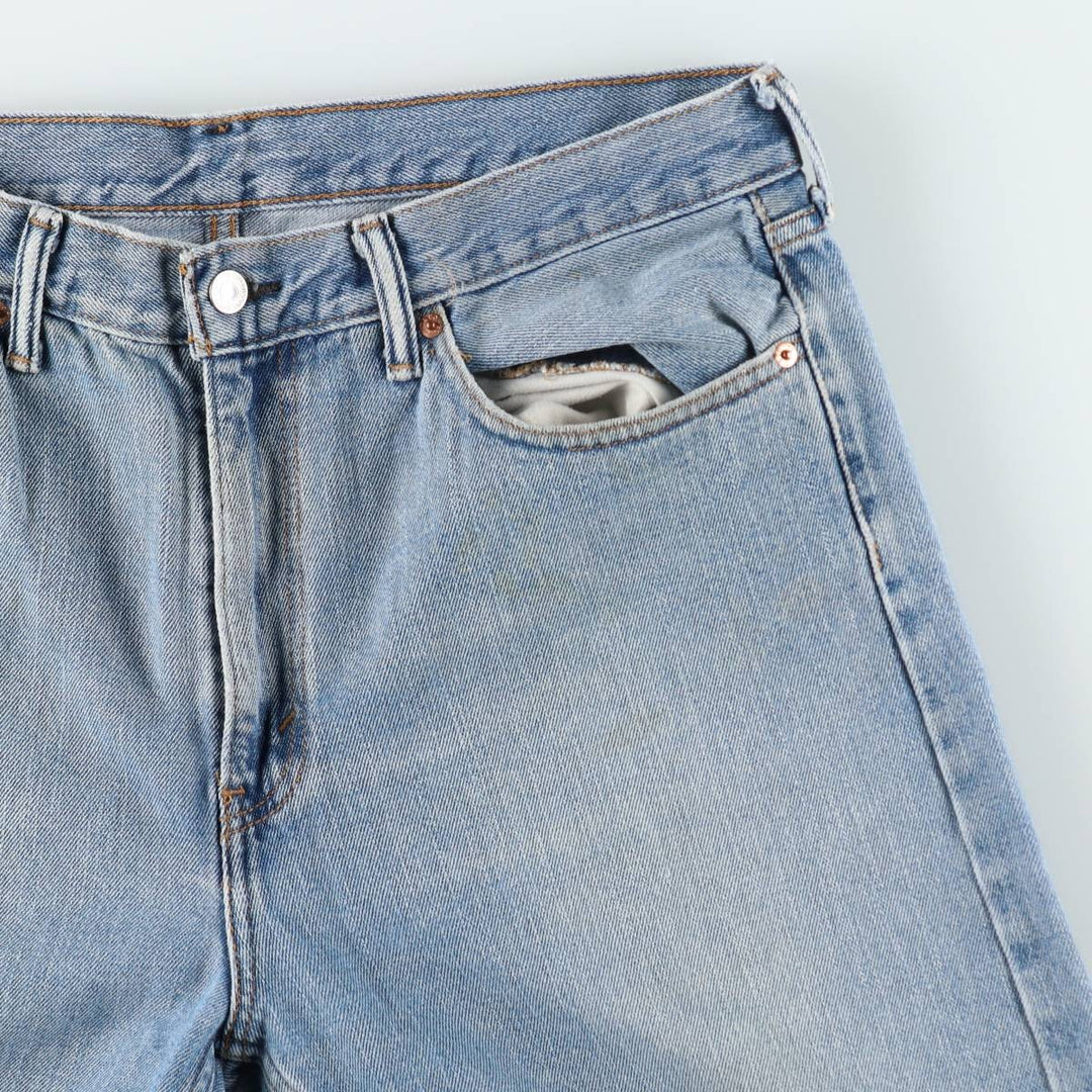 Levi's 505 tapered denim pants for men, size w36 unclear blue type Vintage Second Hand
