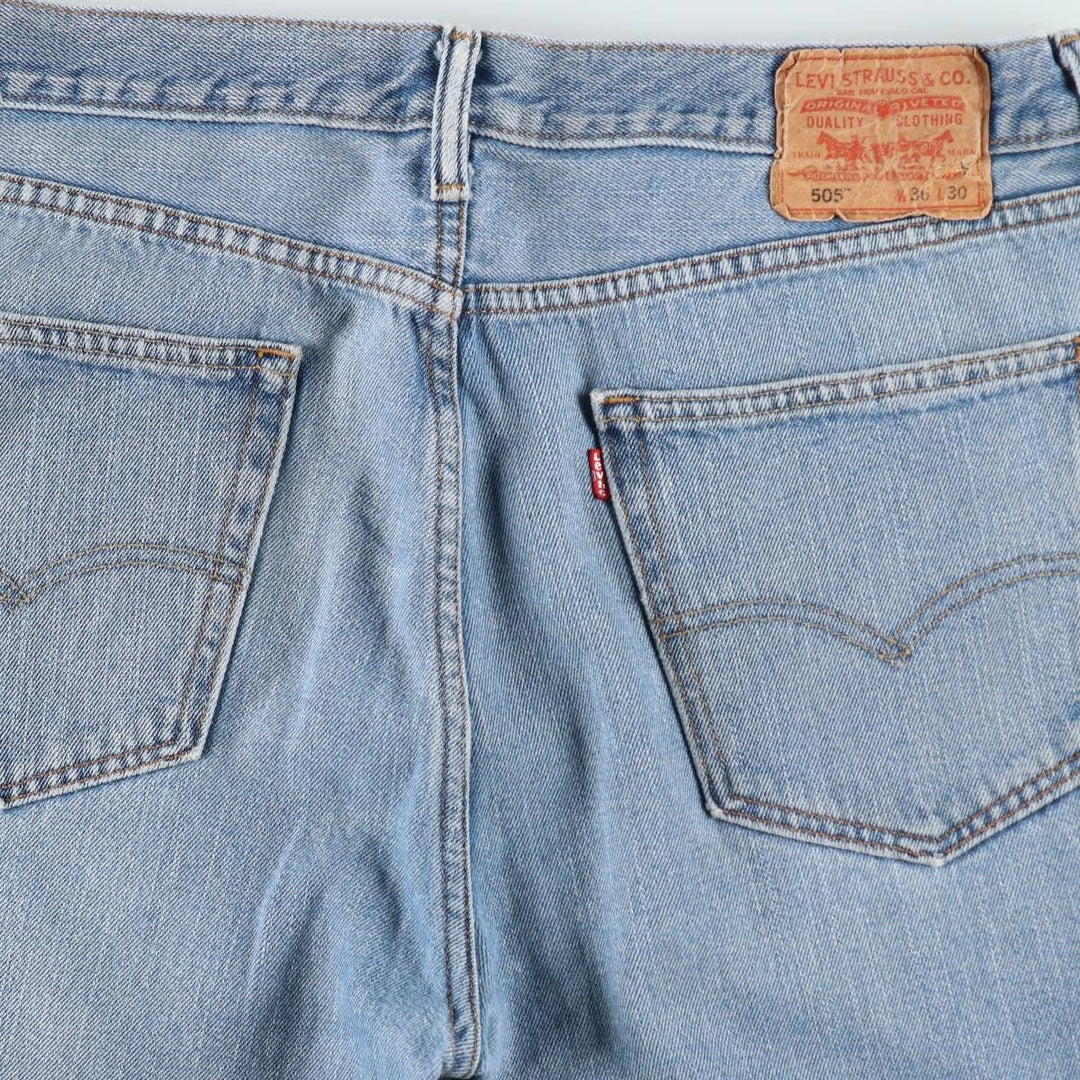 Levi's 505 tapered denim pants for men, size w36 unclear blue type Vintage Second Hand