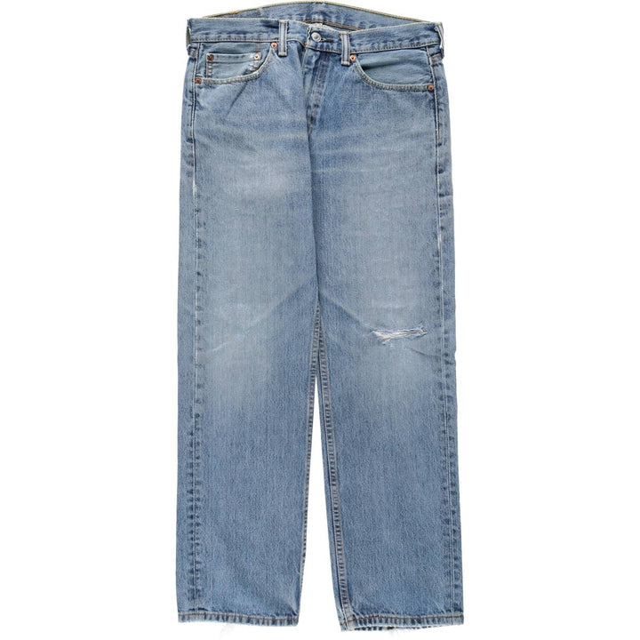 Levi's 505 Straight Denim Pants, Men's Size W34 (approx.) unclear blue type Vintage Second Hand