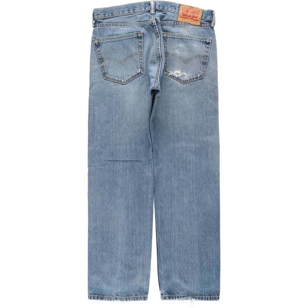 Levi's 505 Straight Denim Pants, Men's Size W34 (approx.) unclear blue type Vintage Second Hand