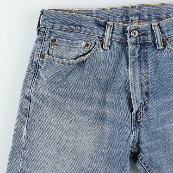 Levi's 505 Straight Denim Pants, Men's Size W34 (approx.) unclear blue type Vintage Second Hand