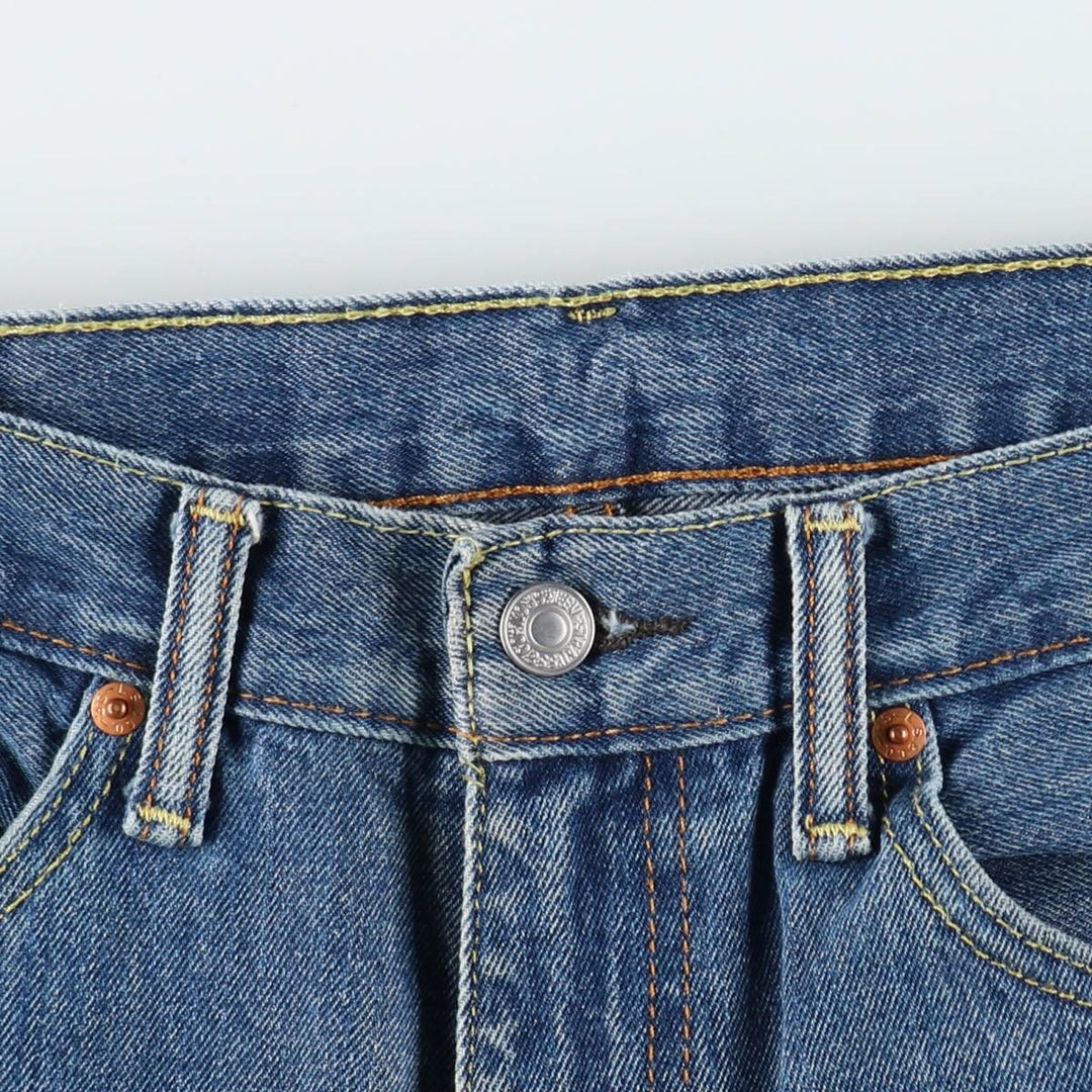 Levi's 505 tapered denim pants for men, equivalent to w35 cotton blue type Vintage Second Hand
