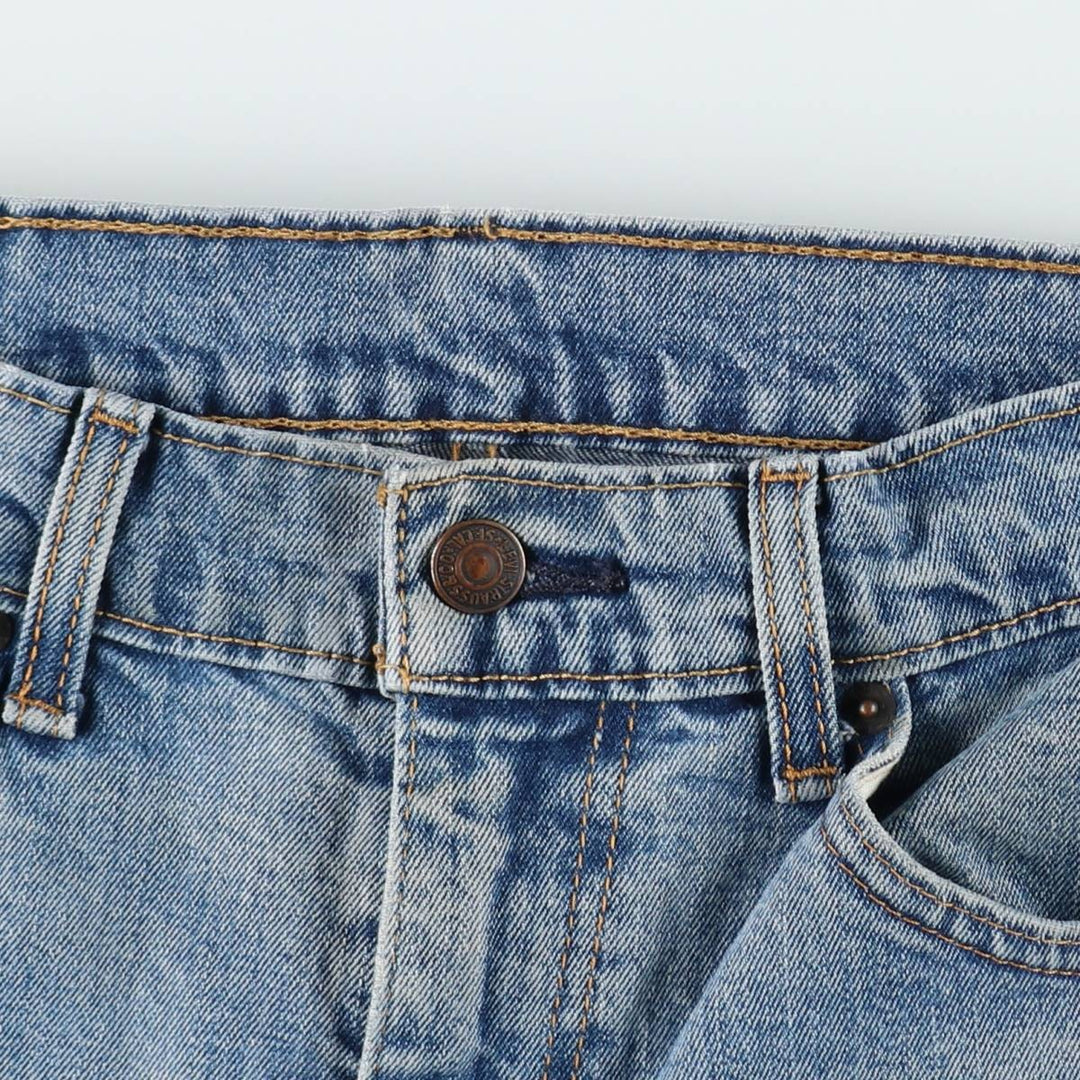 Levi's 505 tapered denim pants for men, equivalent to w32 cotton blue type Vintage Second Hand