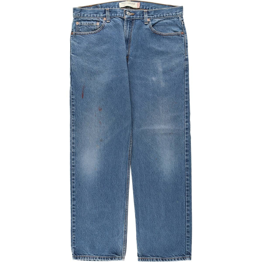 00'S Levi's 505 REGULAR FIT tapered denim pants for men, size w35 cotton blue type Vintage Second Hand