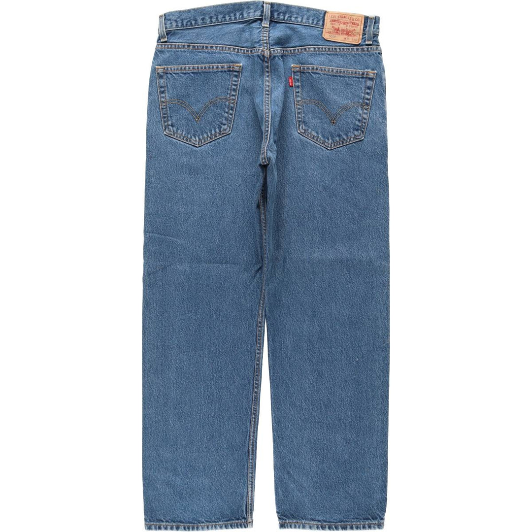00'S Levi's 505 REGULAR FIT tapered denim pants for men, size w35 cotton blue type Vintage Second Hand
