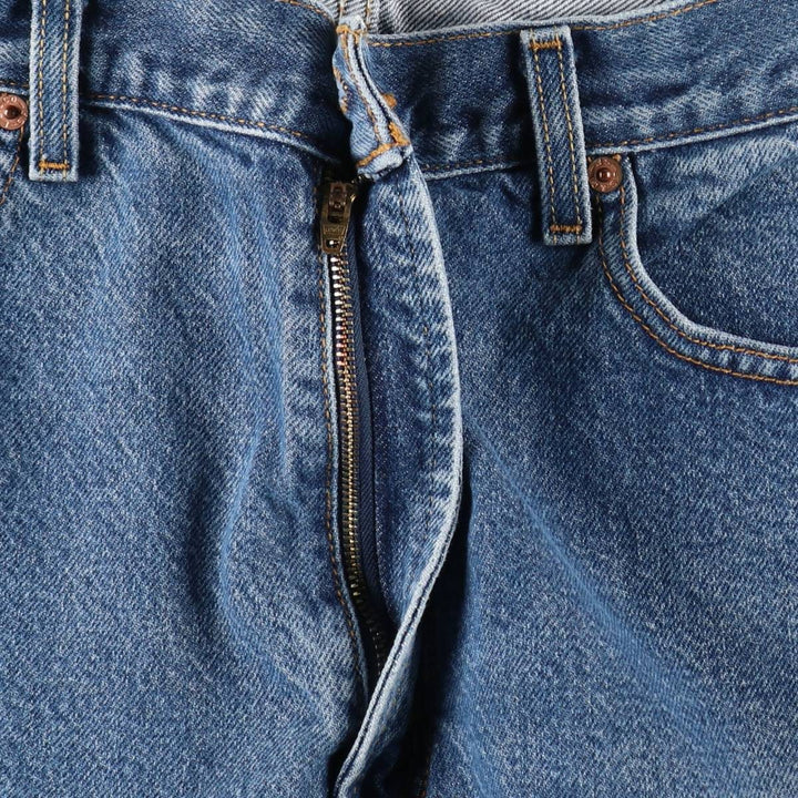 00'S Levi's 505 REGULAR FIT tapered denim pants for men, size w35 cotton blue type Vintage Second Hand