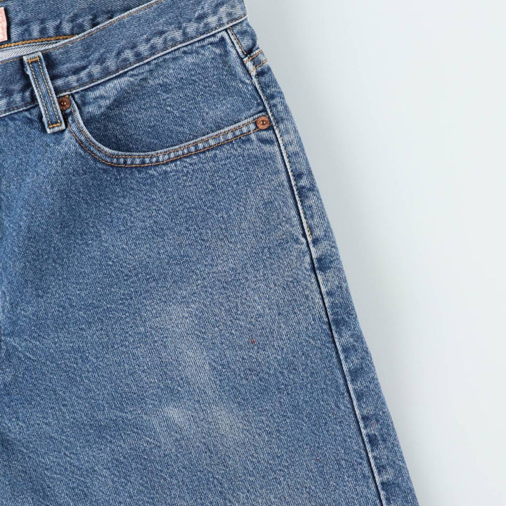 00'S Levi's 505 REGULAR FIT tapered denim pants for men, size w35 cotton blue type Vintage Second Hand