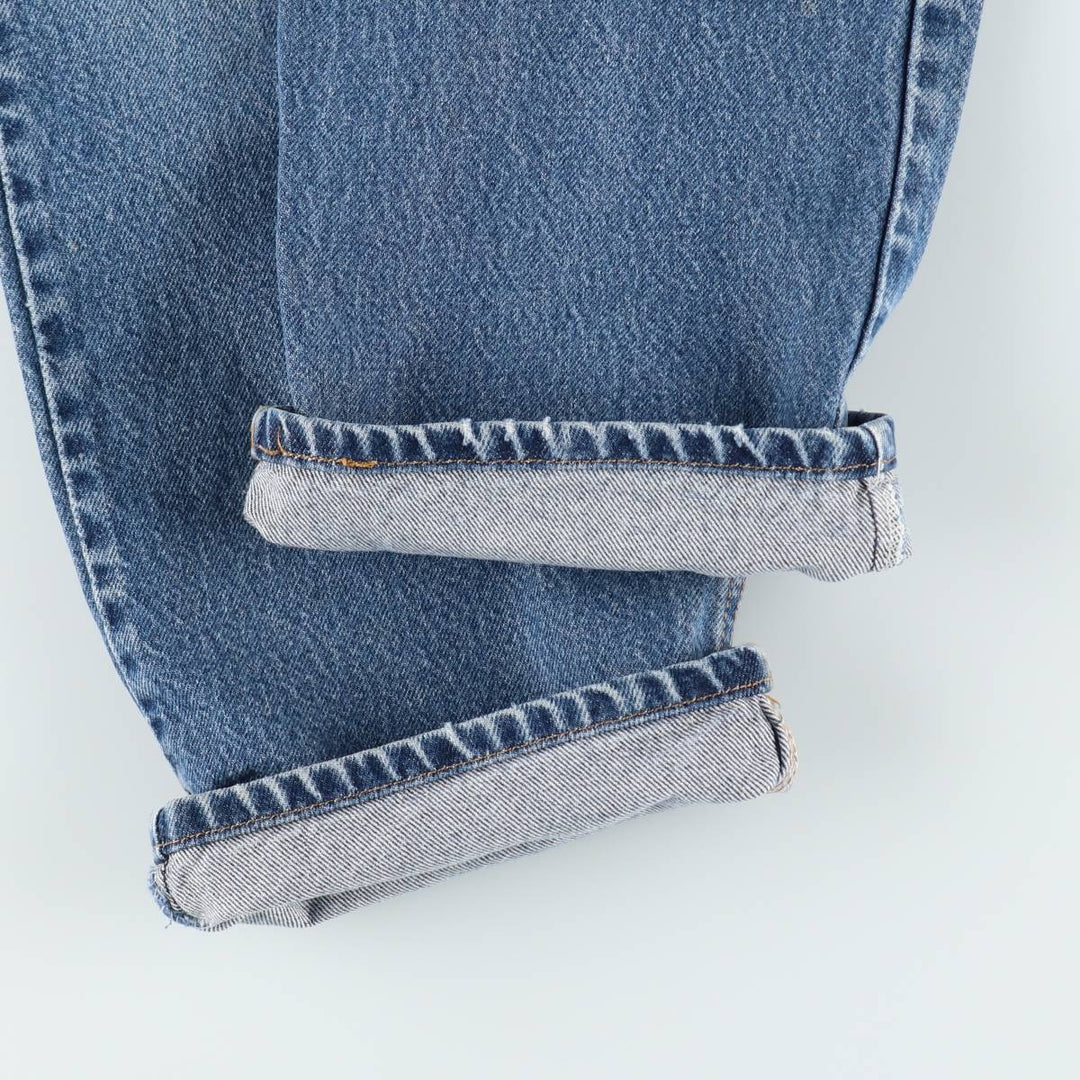 00'S Levi's 505 REGULAR FIT tapered denim pants for men, size w35 cotton blue type Vintage Second Hand