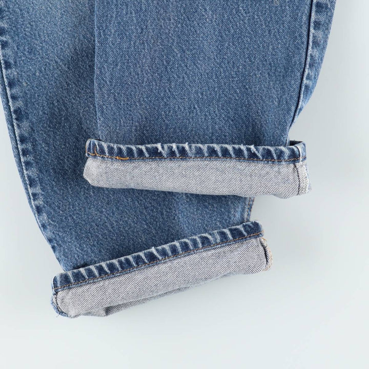 00'S Levi's 505 REGULAR FIT tapered denim pants for men, size w35 cotton blue type Vintage Second Hand