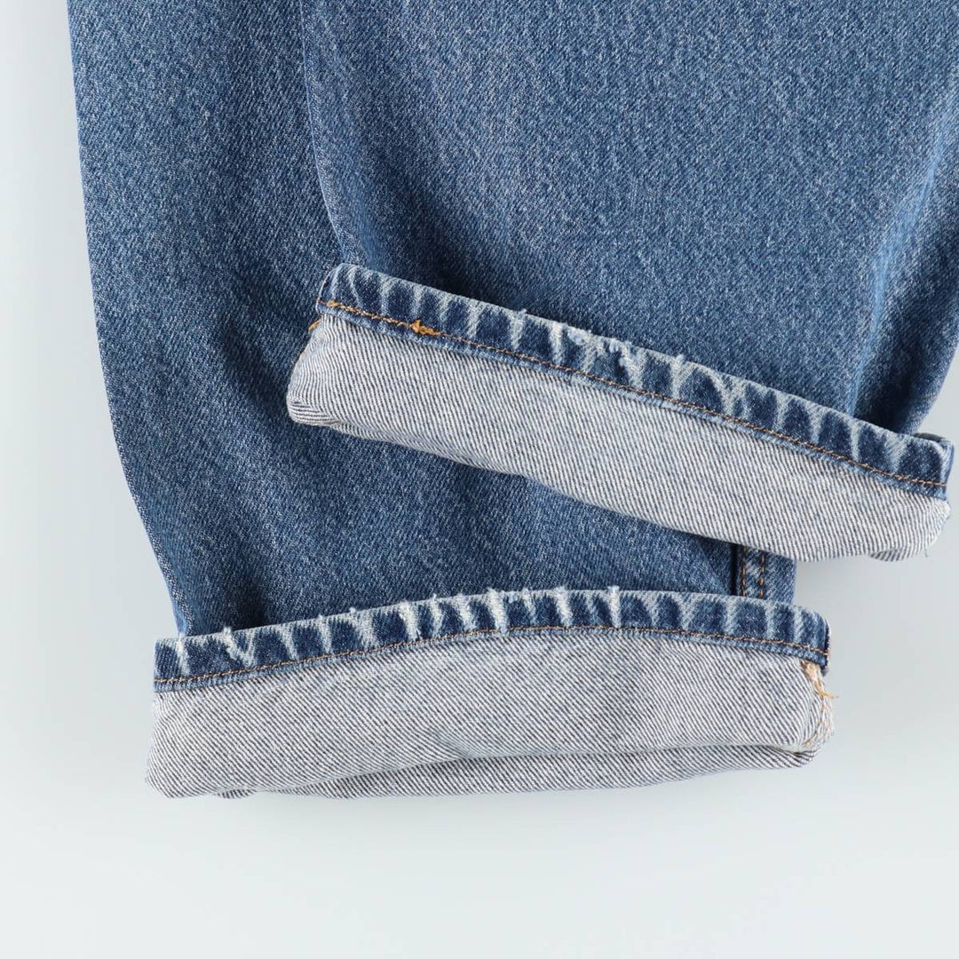 00'S Levi's 505 REGULAR FIT tapered denim pants for men, size w35 cotton blue type Vintage Second Hand