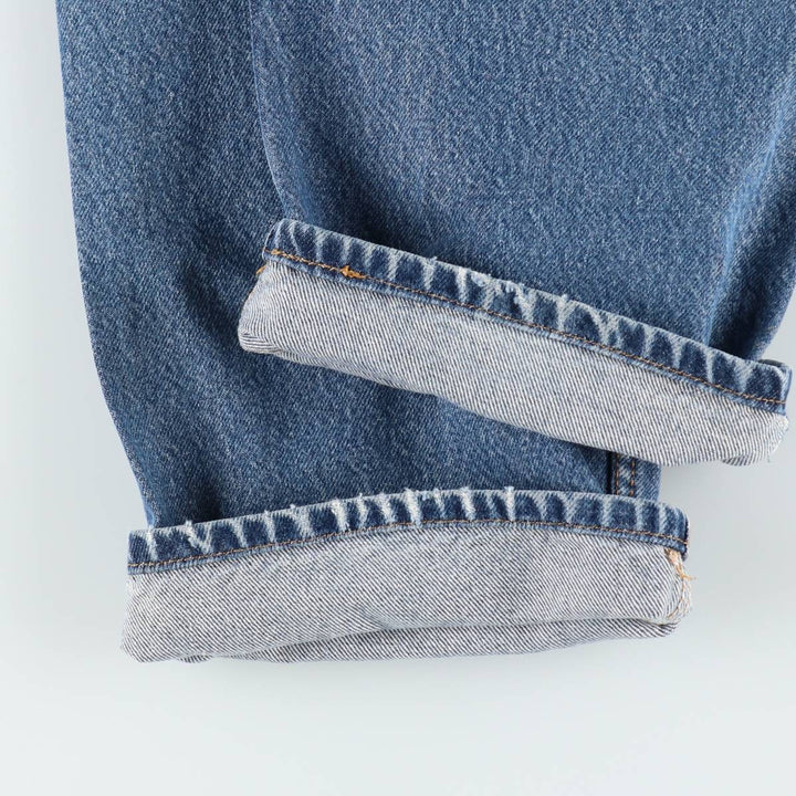 00'S Levi's 505 REGULAR FIT tapered denim pants for men, size w35 cotton blue type Vintage Second Hand
