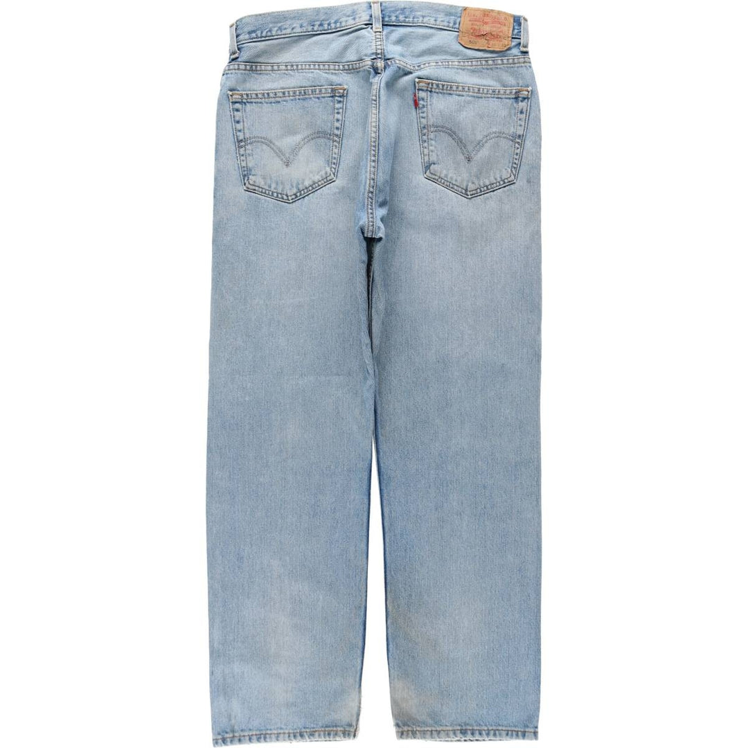 00'S Levi's 505 REGULAR FIT tapered denim pants for men, size w36 cotton blue type Vintage Second Hand