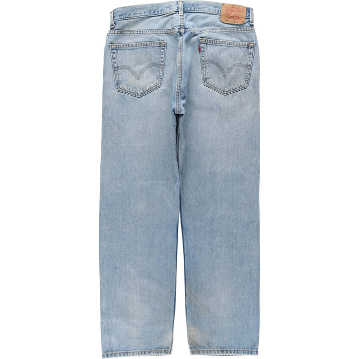 00'S Levi's 505 REGULAR FIT tapered denim pants for men, size w36 cotton blue type Vintage Second Hand