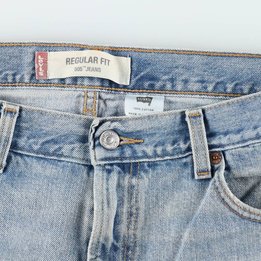 00'S Levi's 505 REGULAR FIT tapered denim pants for men, size w36 cotton blue type Vintage Second Hand