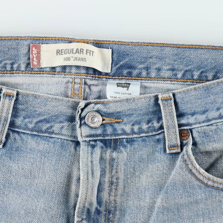 00'S Levi's 505 REGULAR FIT tapered denim pants for men, size w36 cotton blue type Vintage Second Hand