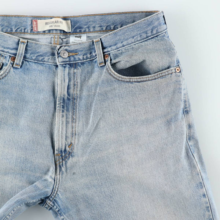 00'S Levi's 505 REGULAR FIT tapered denim pants for men, size w36 cotton blue type Vintage Second Hand