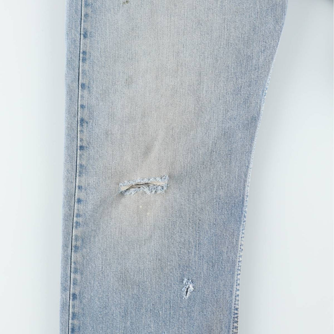 00'S Levi's 505 REGULAR FIT tapered denim pants for men, size w36 cotton blue type Vintage Second Hand
