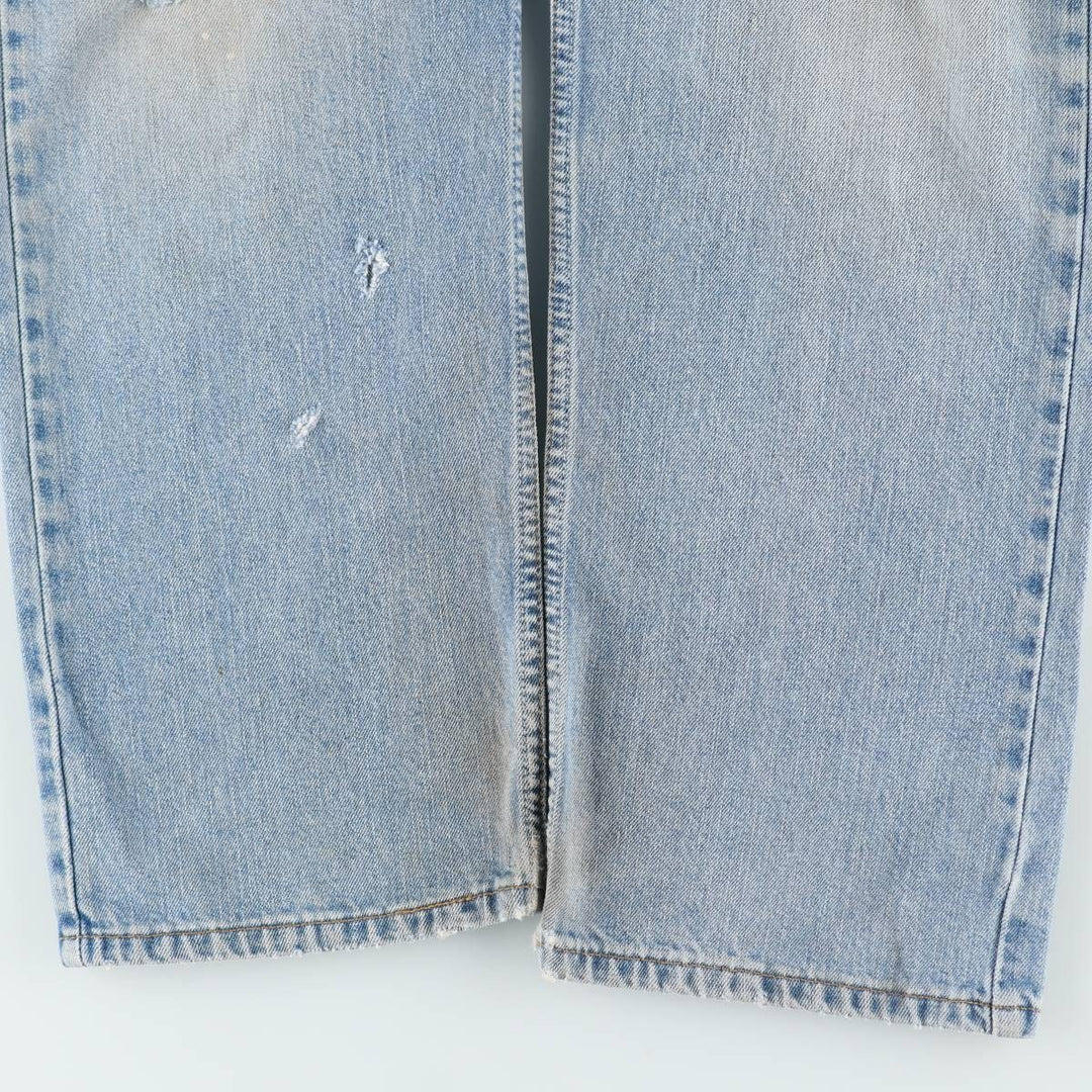 00'S Levi's 505 REGULAR FIT tapered denim pants for men, size w36 cotton blue type Vintage Second Hand