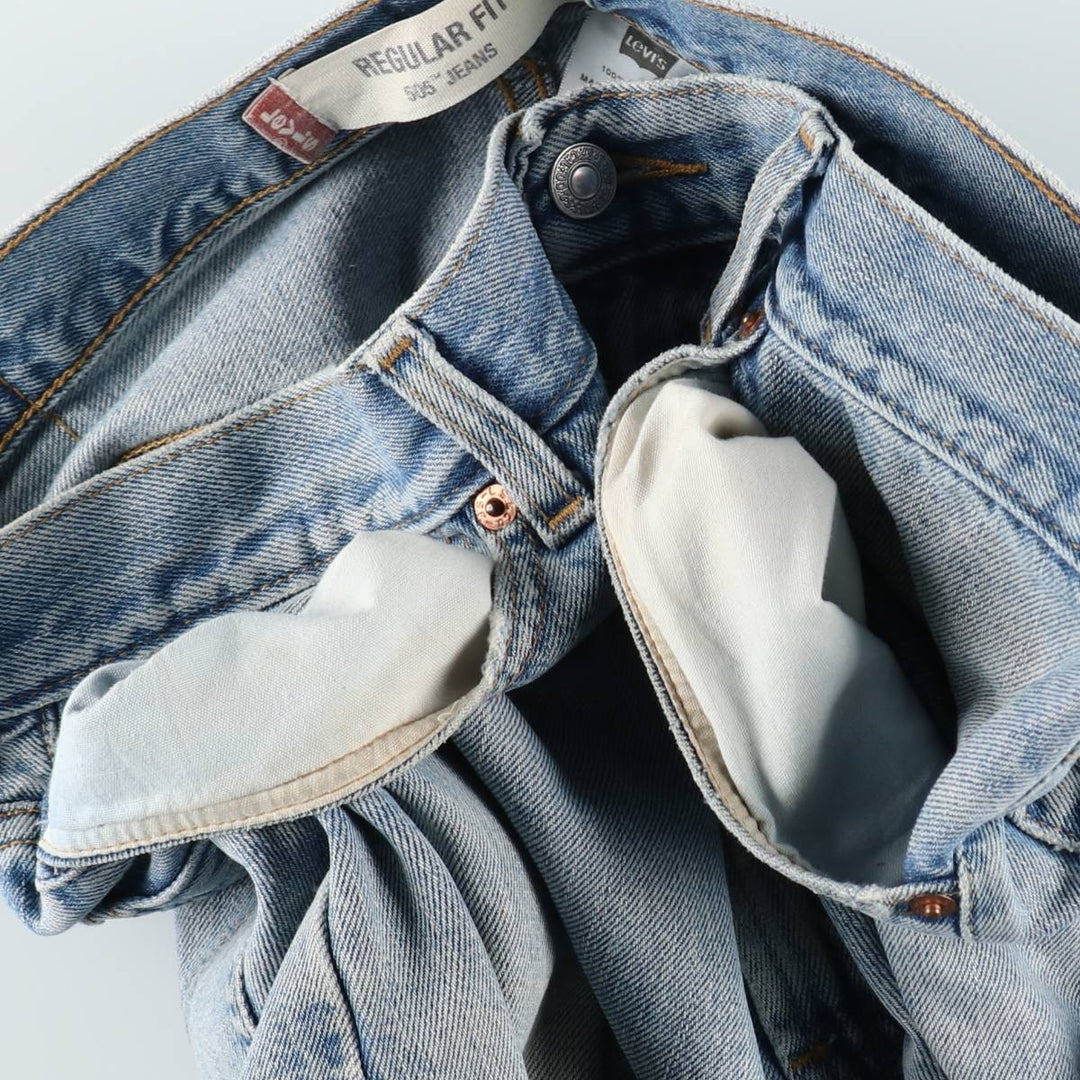 00'S Levi's 505 REGULAR FIT tapered denim pants for men, size w36 cotton blue type Vintage Second Hand