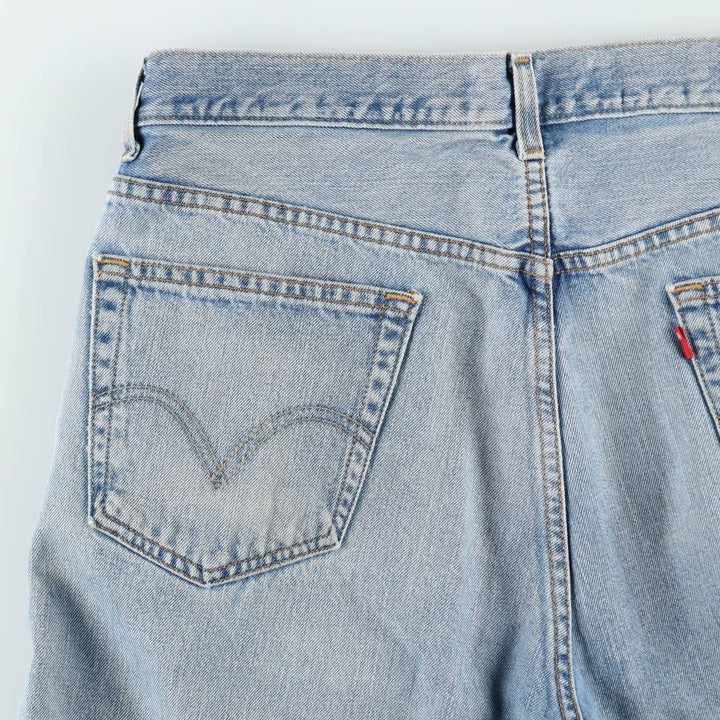 00'S Levi's 505 REGULAR FIT tapered denim pants for men, size w36 cotton blue type Vintage Second Hand