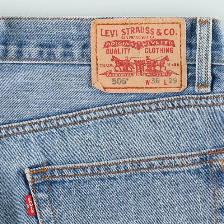 Levi's 505 REGULAR FIT tapered denim pants for men, size w37 cotton blue type Vintage Second Hand