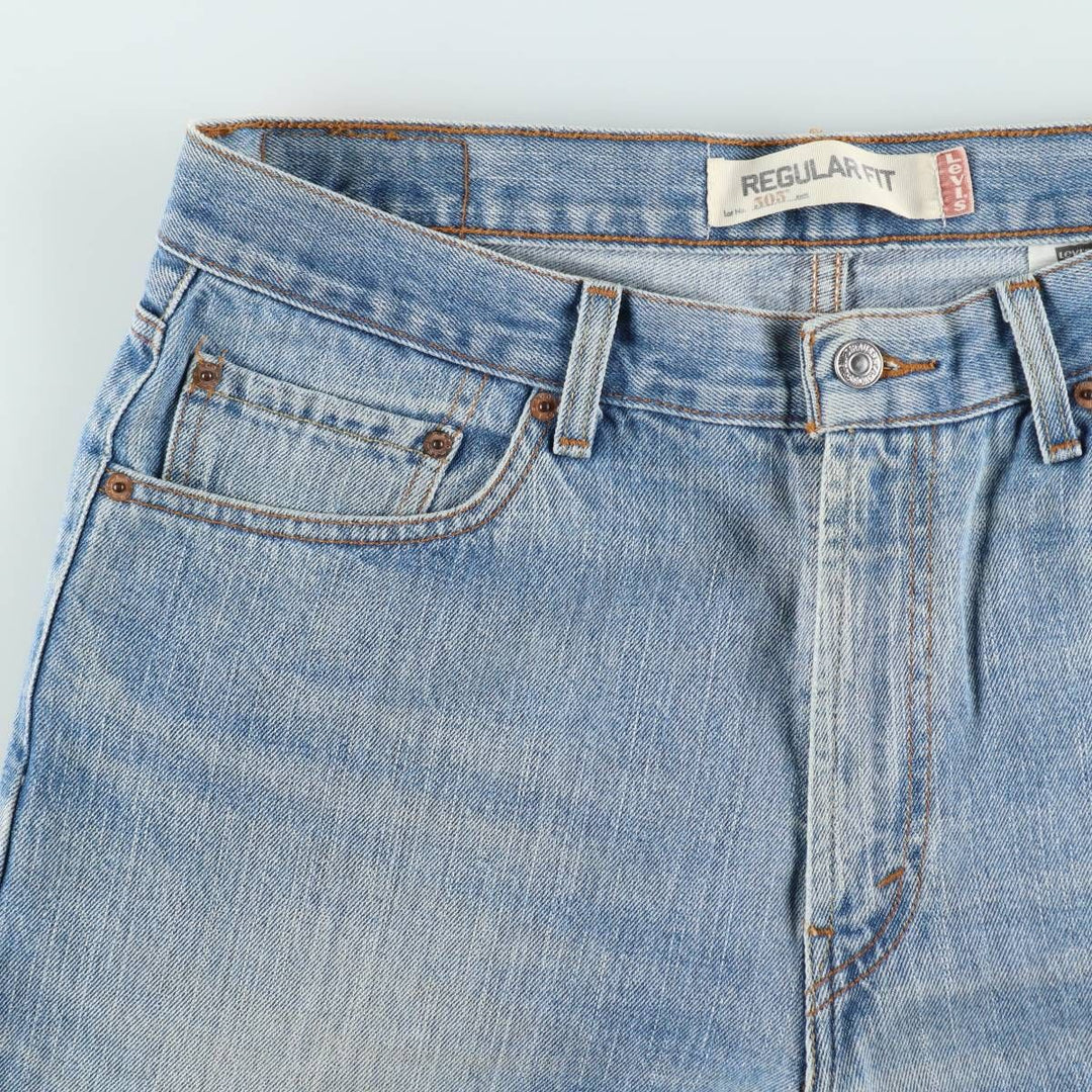Levi's 505 REGULAR FIT tapered denim pants for men, size w37 cotton blue type Vintage Second Hand
