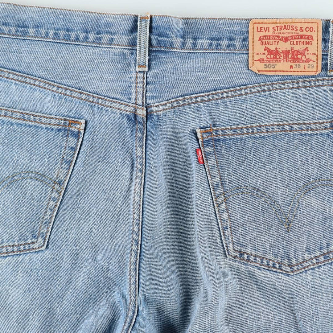 Levi's 505 REGULAR FIT tapered denim pants for men, size w37 cotton blue type Vintage Second Hand