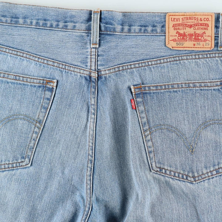 Levi's 505 REGULAR FIT tapered denim pants for men, size w37 cotton blue type Vintage Second Hand