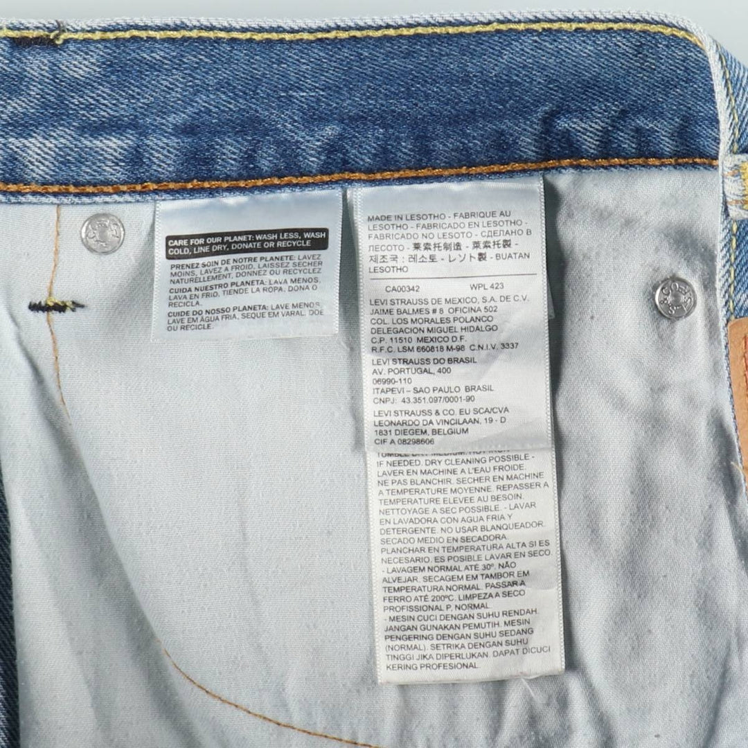 Levi's 505-4891 Tapered Denim Pants, Men's Size W37 (approx.) cotton blue type Vintage Second Hand