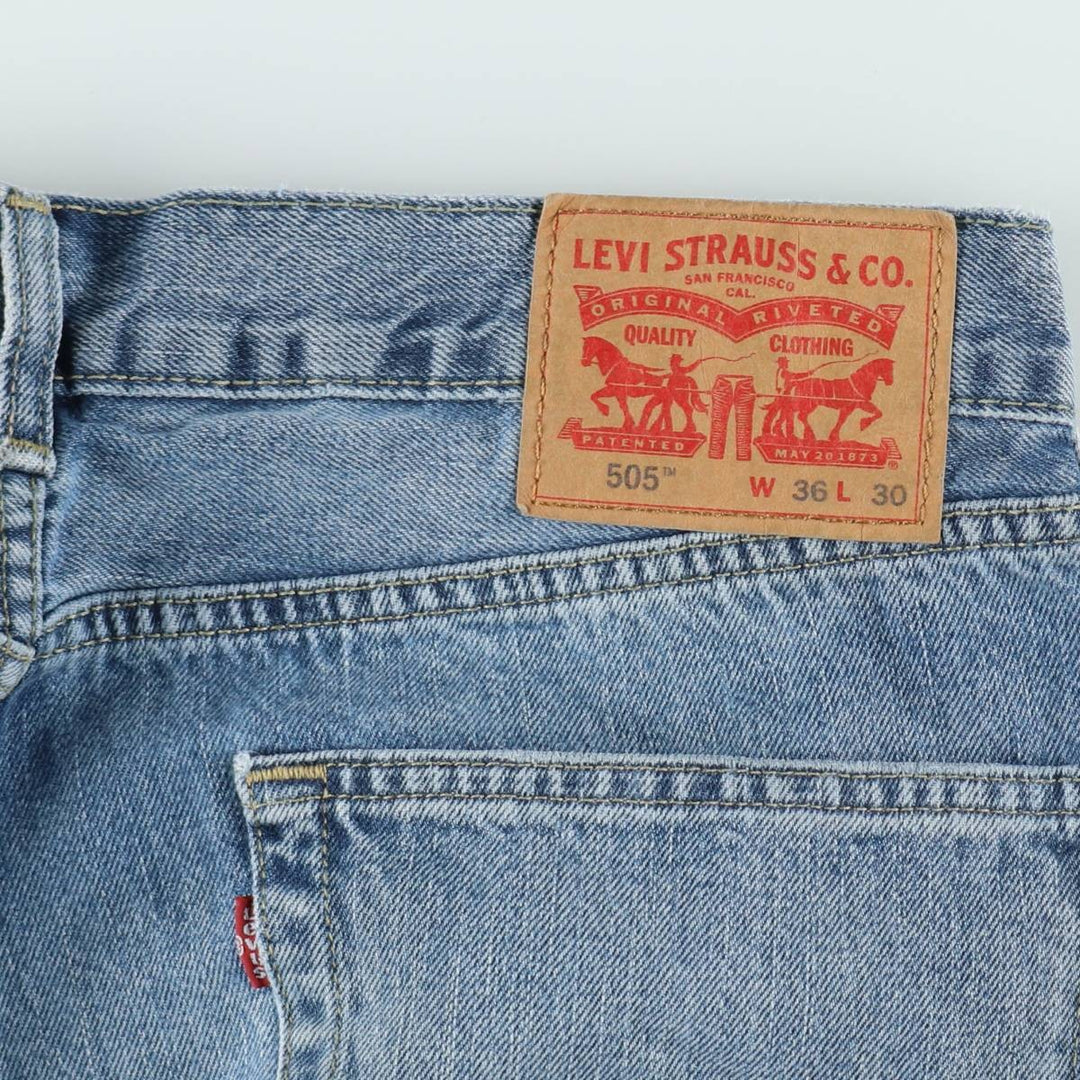 Levi's 505-1277 Straight Denim Pants, Men's Size W34 (approx.) cotton blue type Vintage Second Hand