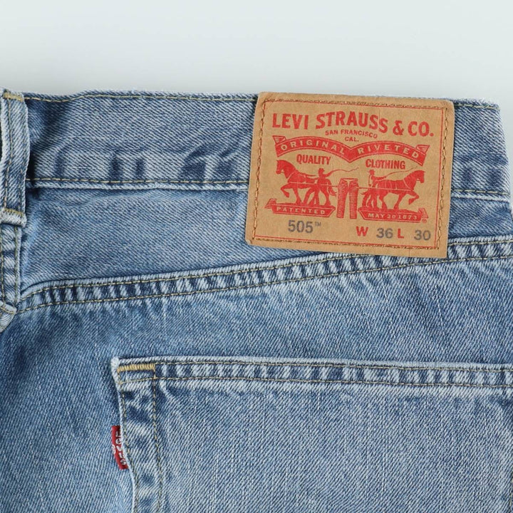 Levi's 505-1277 Straight Denim Pants, Men's Size W34 (approx.) cotton blue type Vintage Second Hand