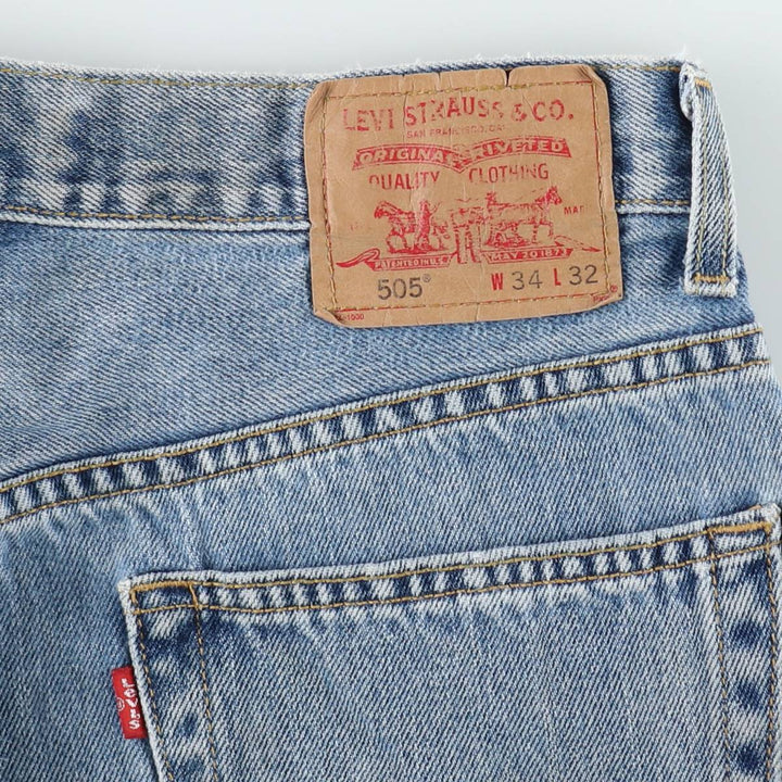 Levi's 505 REGULAR FIT tapered denim pants for men, size w33 cotton blue type Vintage Second Hand