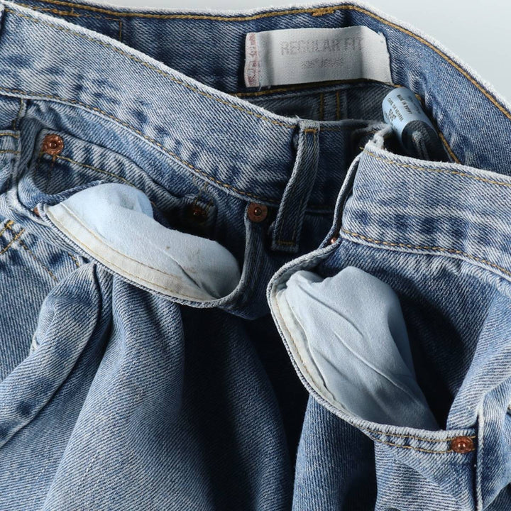 Levi's 505 REGULAR FIT tapered denim pants for men, size w33 cotton blue type Vintage Second Hand