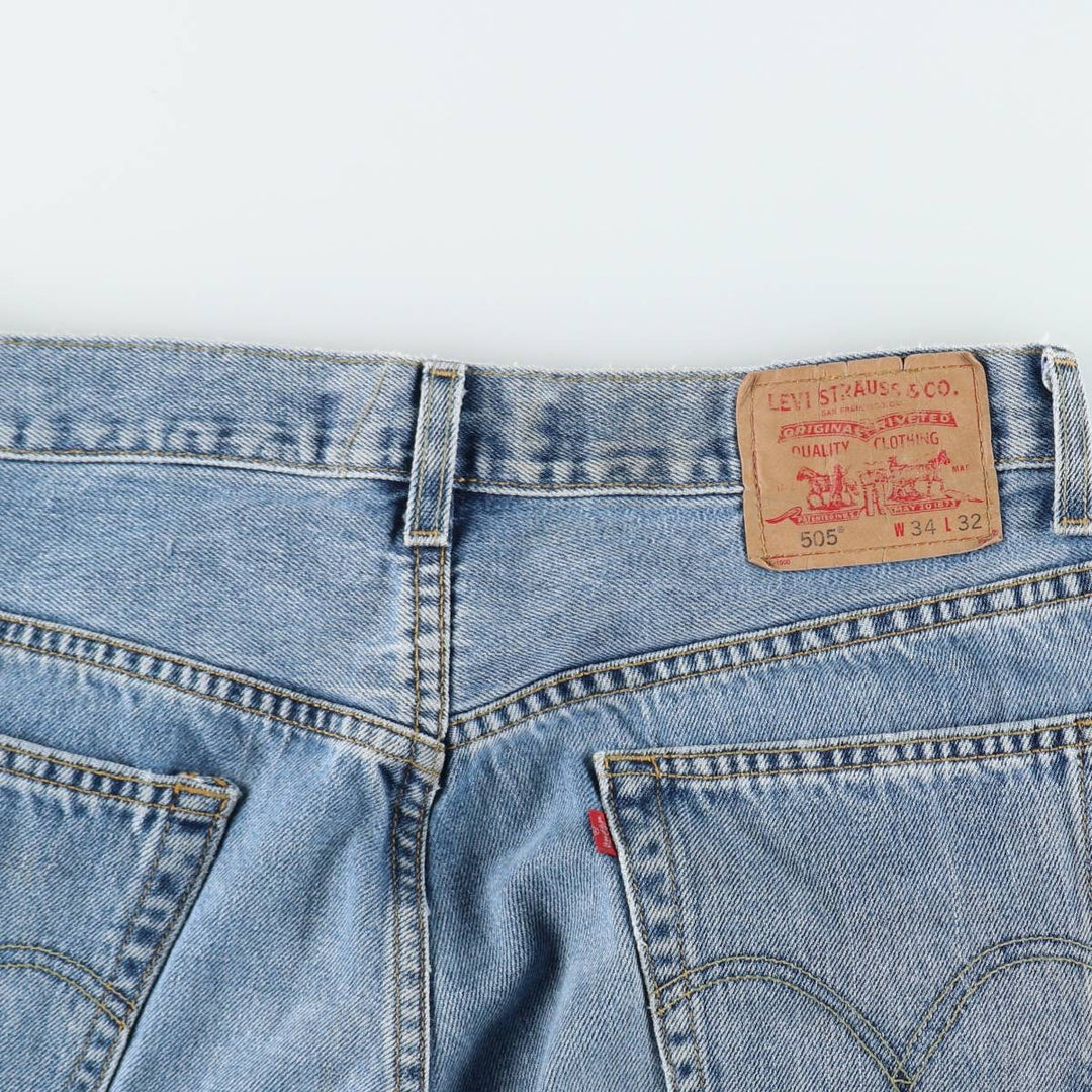 Levi's 505 REGULAR FIT tapered denim pants for men, size w33 cotton blue type Vintage Second Hand