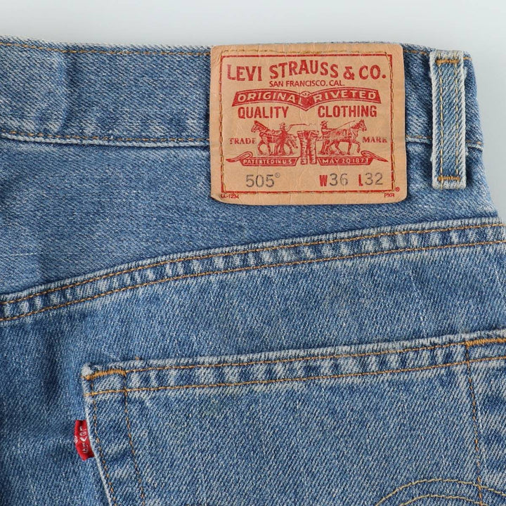 Levi's 505 REGULAR FIT tapered denim pants for men, size w34 cotton blue type Vintage Second Hand