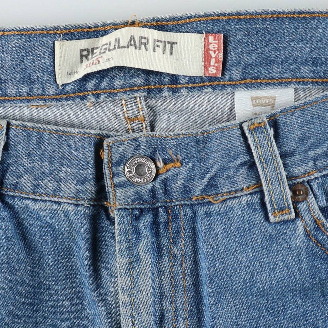 Levi's 505 REGULAR FIT tapered denim pants for men, size w34 cotton blue type Vintage Second Hand